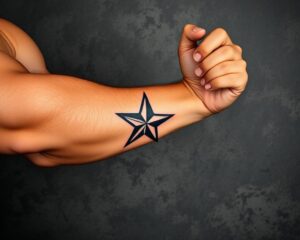 Tatuaże gwiazdki męskie: symbolika sukcesu i ambicji